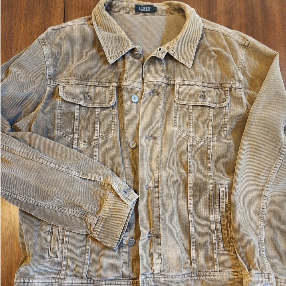 🔥VTG 90s J.Crew Factory Store Corduroy Trucker Jacket. L grunge streetwear Y2K